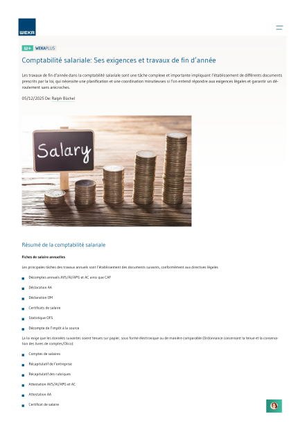 WEKA PREMIUM - Édition Fiduciaire (12 mois) 