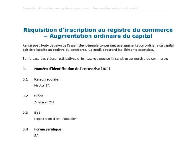 Téléchargement package Déclarations au registre du commerce - soumettez vos documents de manière correcte et efficace 