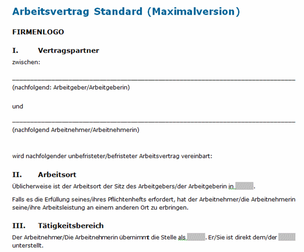 Téléchargement package Contrat de travail standard FGE 
