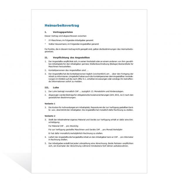 Arbeitsverträge für mobiles Arbeiten, Telearbeit, Homeoffice