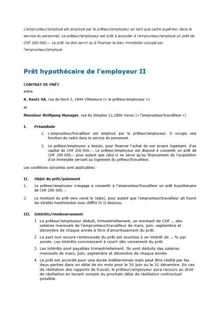 Téléchargement package Contrats de prêt 