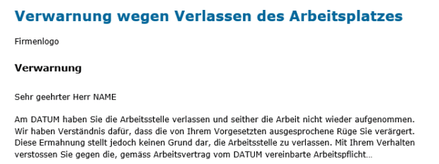 Download-Paket Verwarnung 