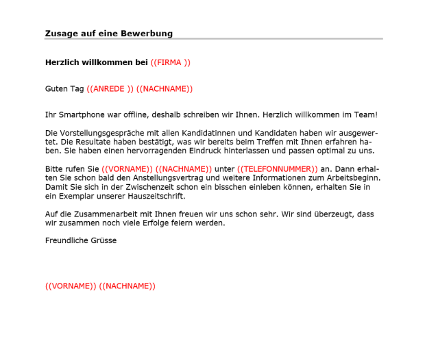 Download-Paket Musterbriefe Rekrutierung 