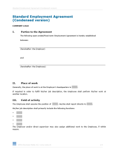 Téléchargement package Contrat de travail standard FGE 