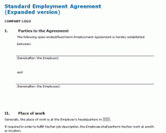 Téléchargement package Contrat de travail standard FGE 