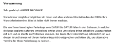 Download-Paket Verwarnung 