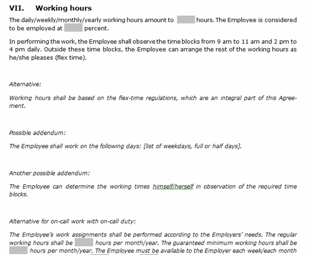 Download-Paket Arbeitsvertrag Teilzeit D, E, F 