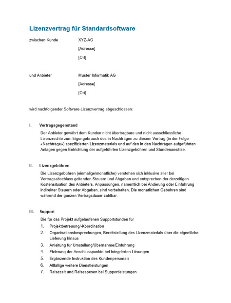 Download-Paket IT-Musterverträge 