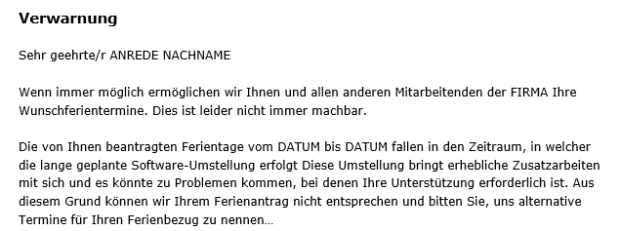 Download-Paket Verwarnung 